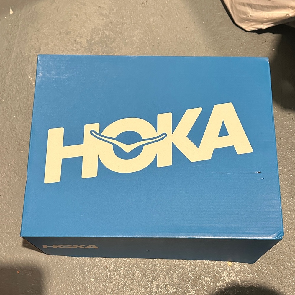 Hoka Vibrant Blue Shoe Box